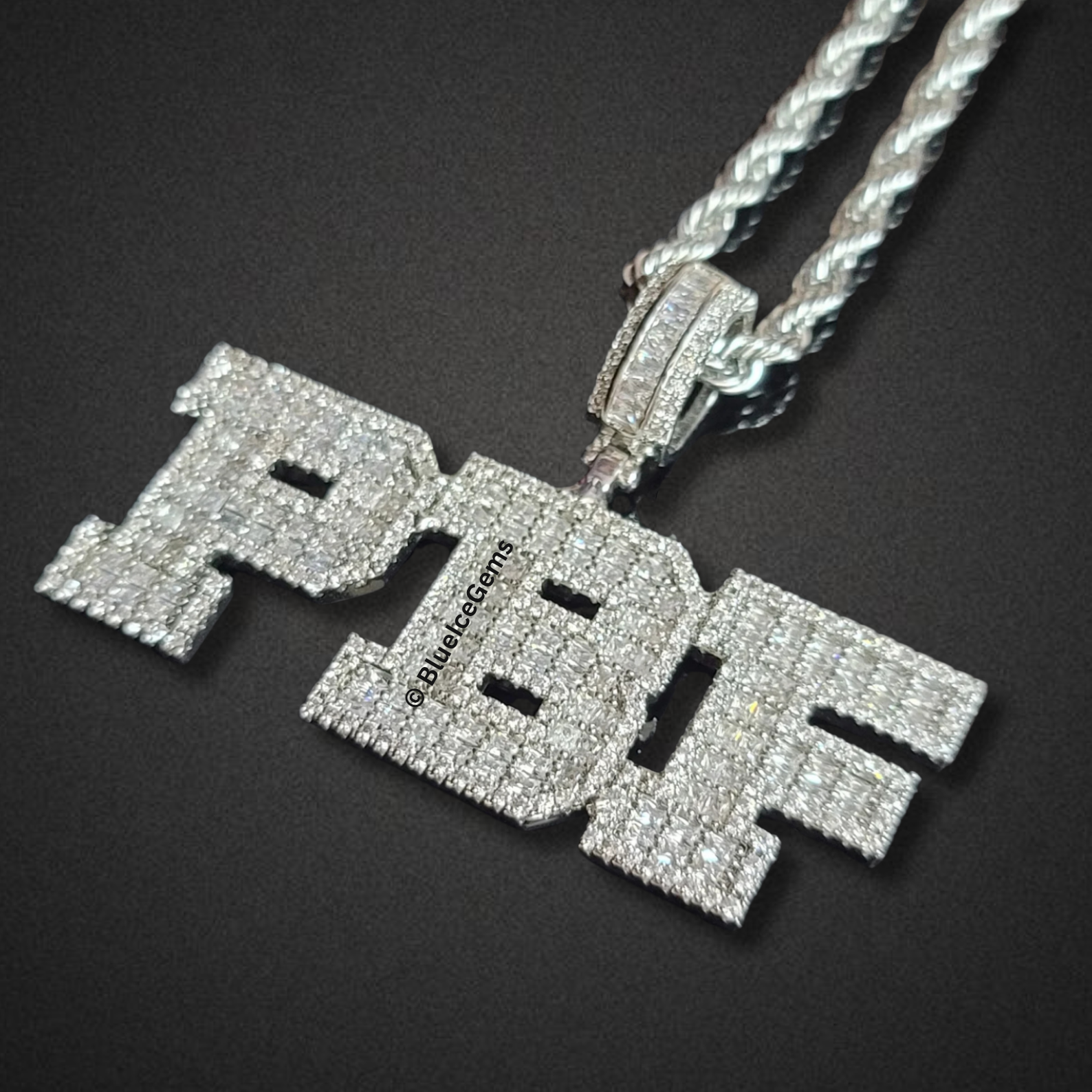 Custom Iced-Out Block Letter Name Necklace