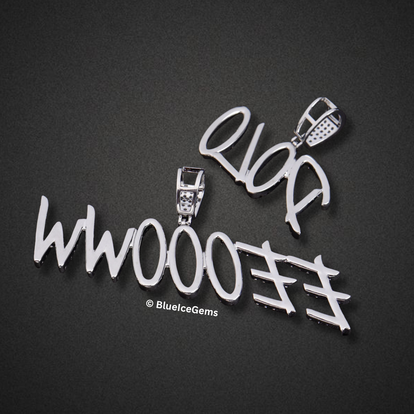 Custom Iced-Out Script Name Necklace