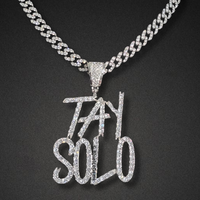 Custom Iced-Out Graffiti and Cursive Name Necklaces