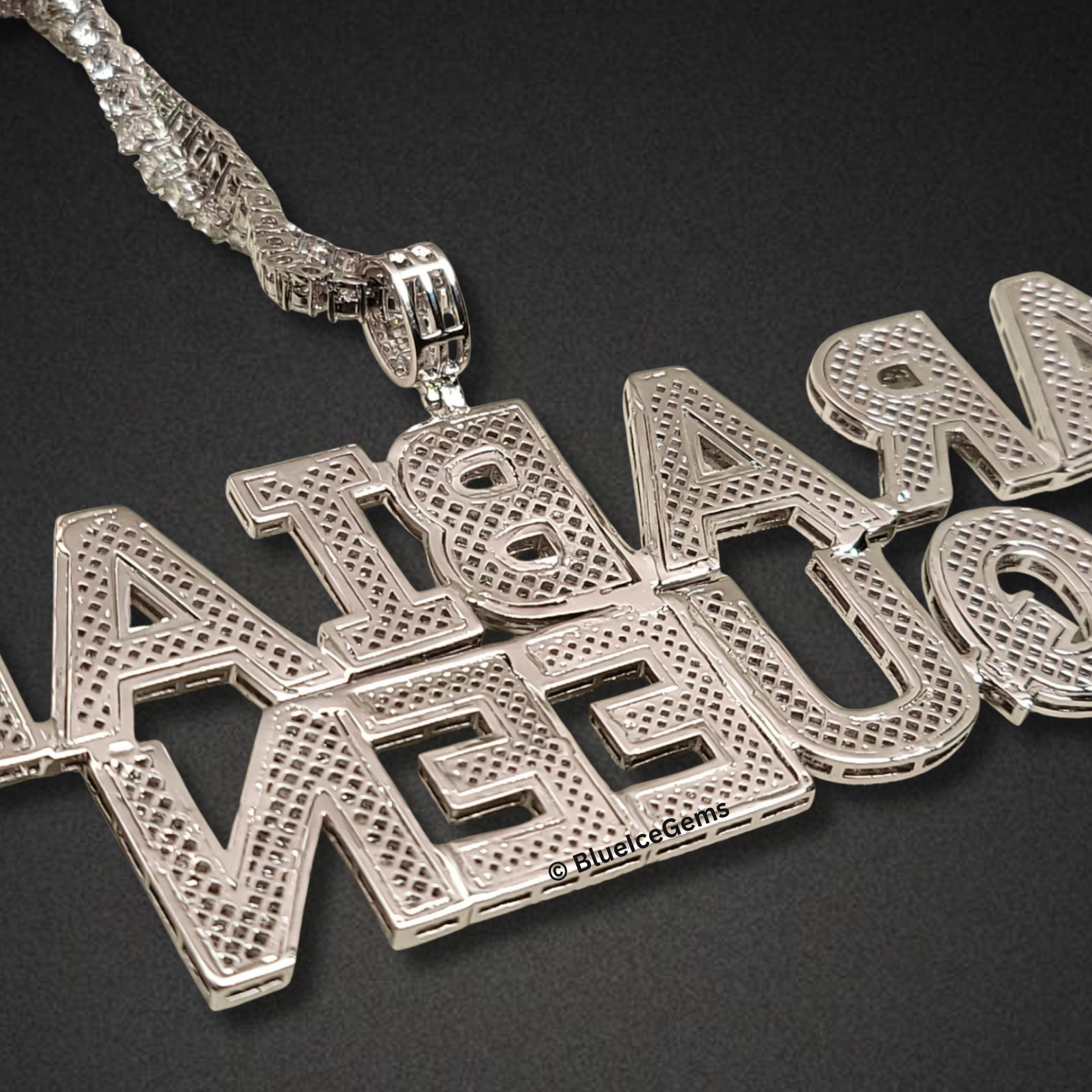 Iced-Out "Arabian Queen" Nameplate Necklace