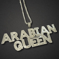 Iced-Out "Arabian Queen" Nameplate Necklace