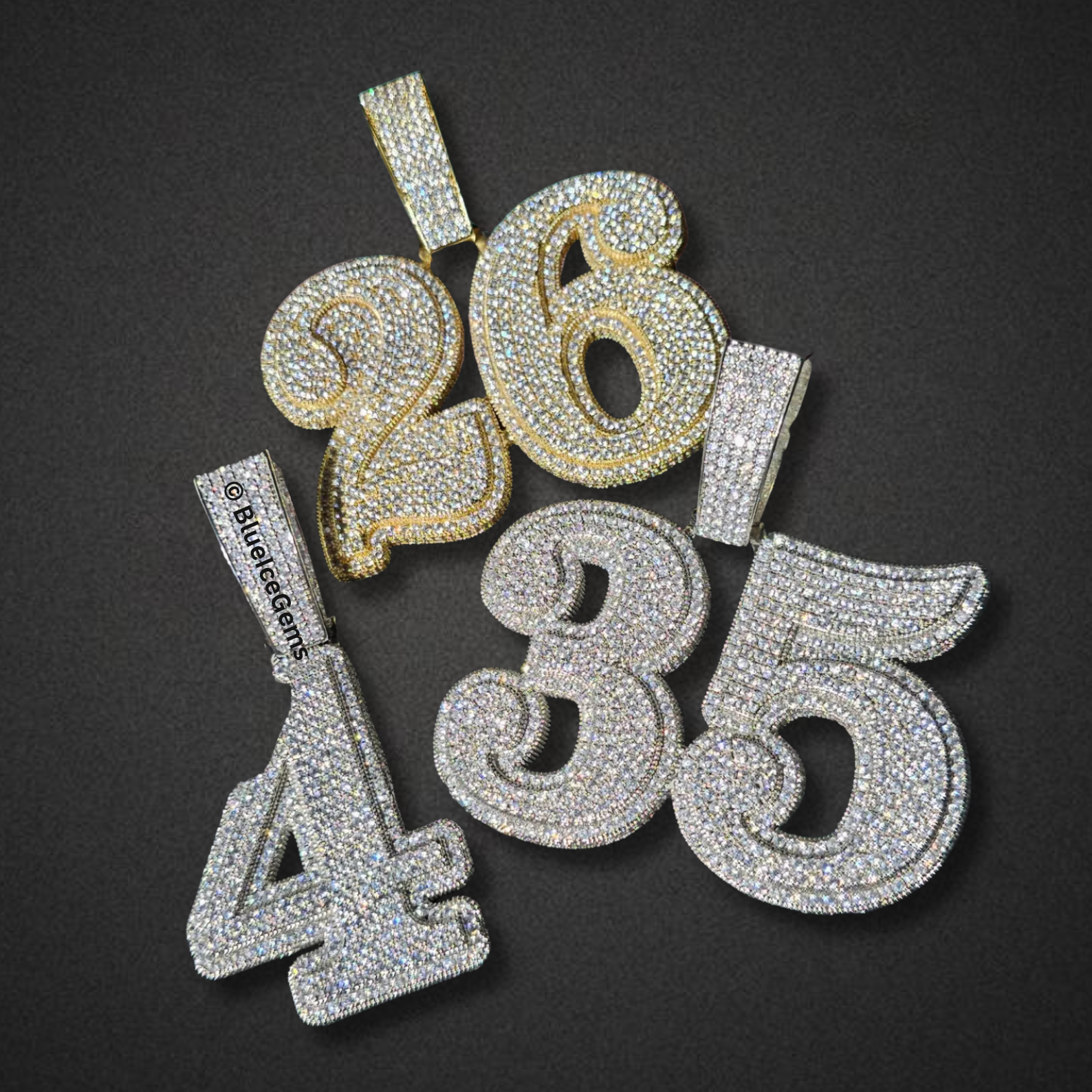 Custom Iced-Out Number Necklace