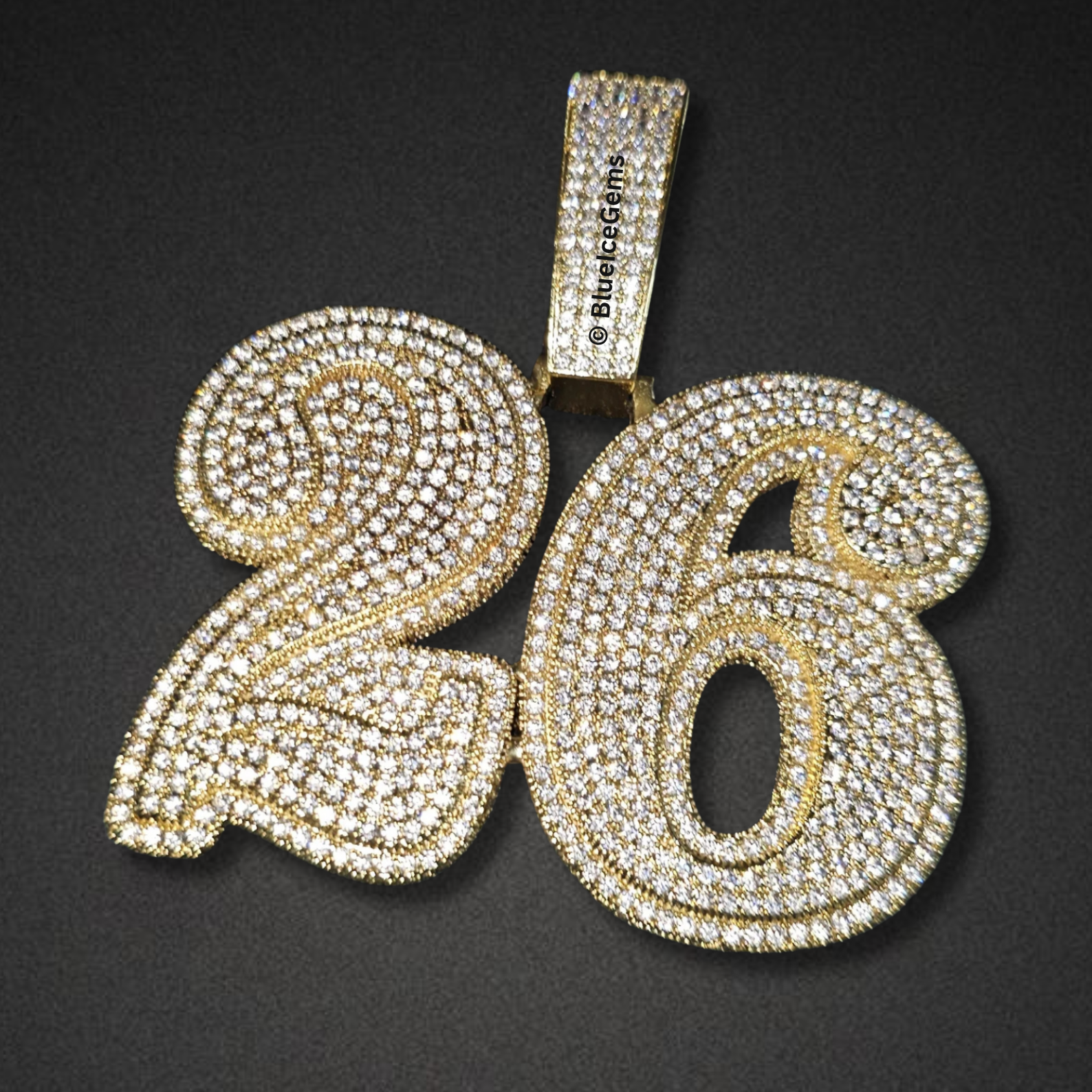Custom Iced-Out Number Necklace