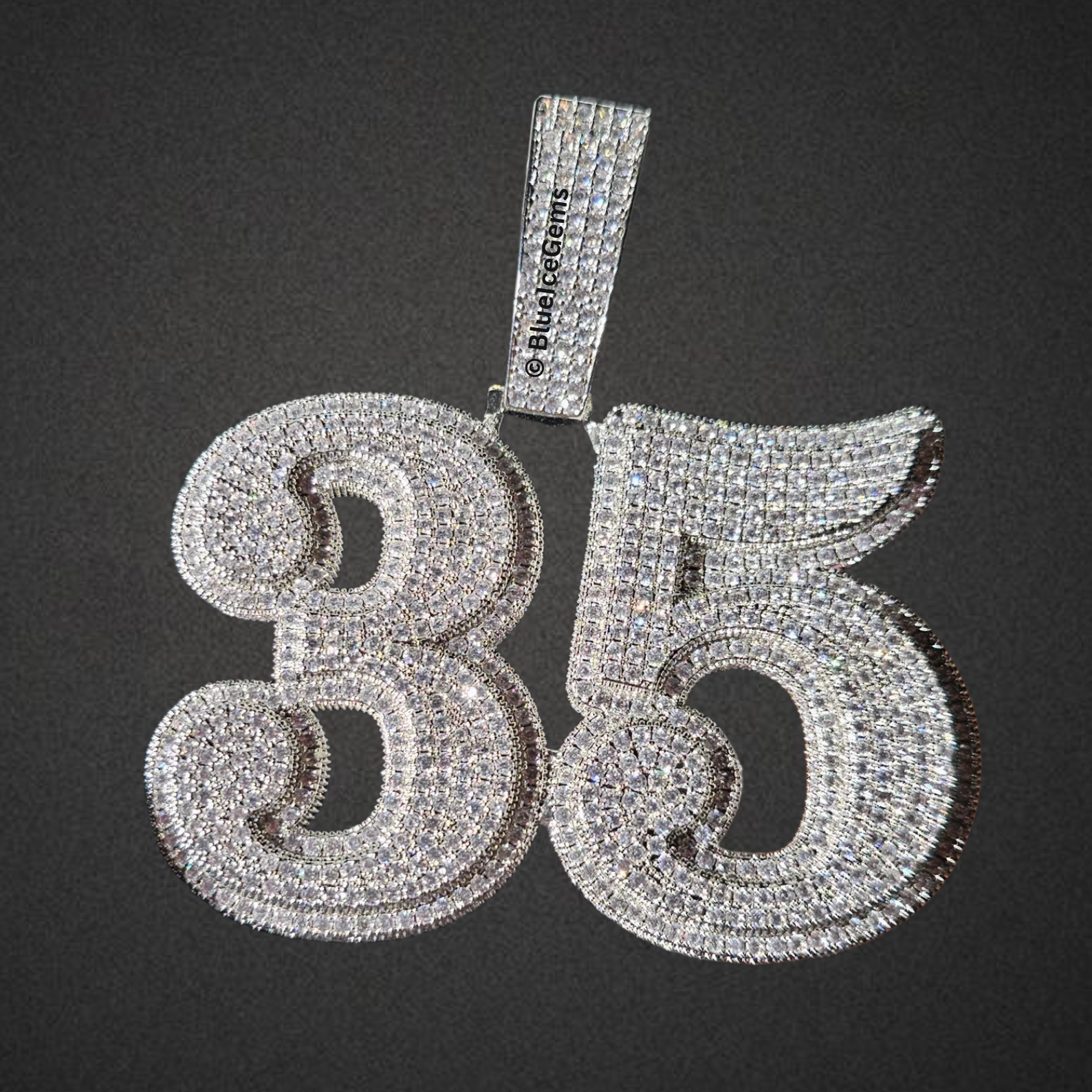 Custom Iced-Out Number Necklace