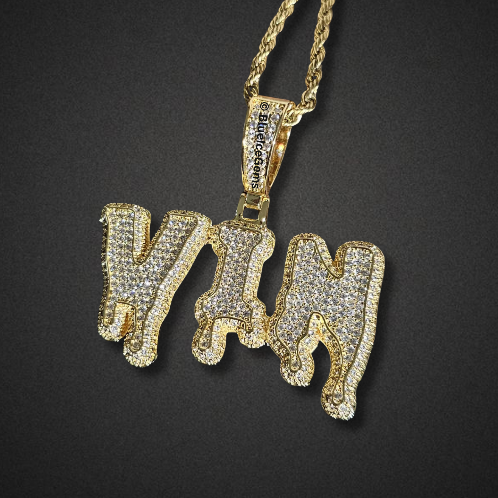 Custom Iced-Out "Drip" Name Necklace Necklace