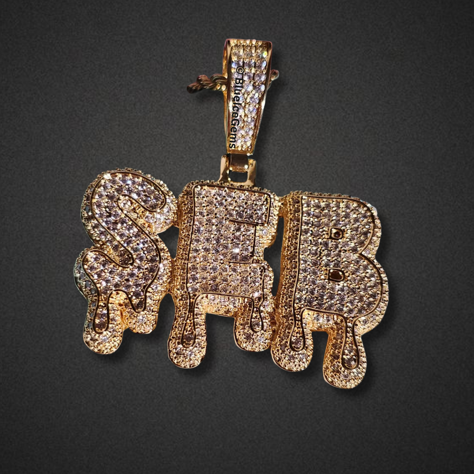 Custom Iced-Out "Drip" Name Necklace Necklace