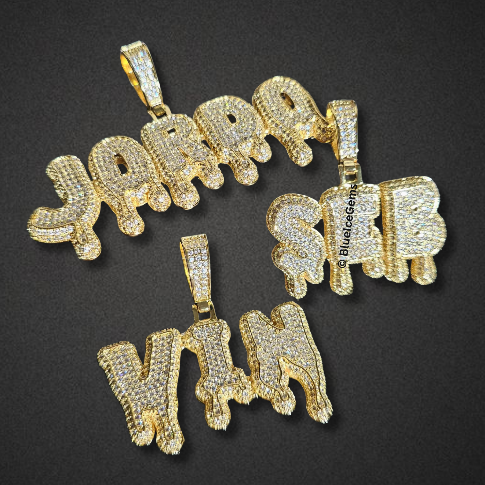 Custom Iced-Out "Drip" Name Necklace Necklace