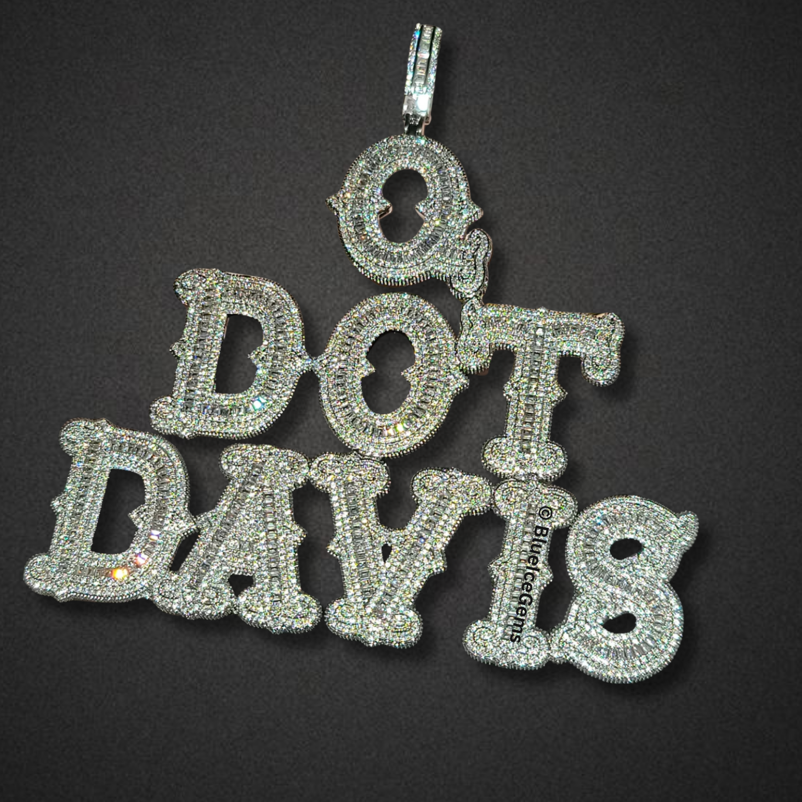 Custom Iced-Out Block Letter Name Necklace