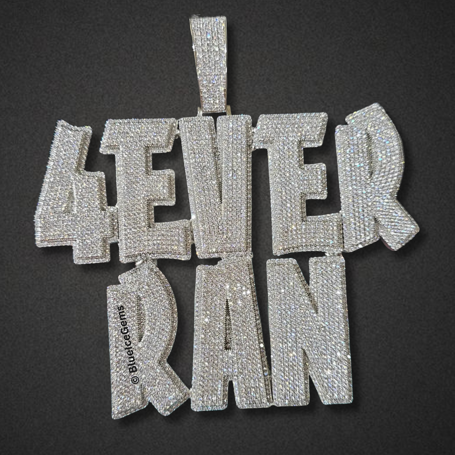 Custom "4EVER RAN" Block Letter Necklace
