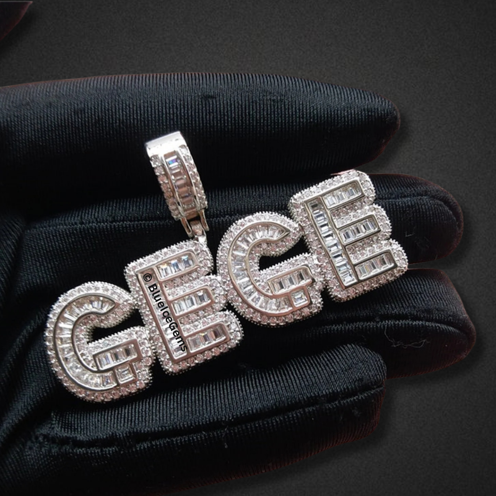 Custom "MUCKS 5287" Block Letter Necklace