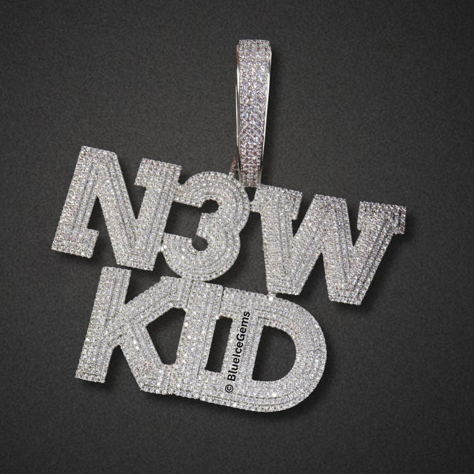 Custom Iced-Out "BABY SHINE" Nameplate Necklace