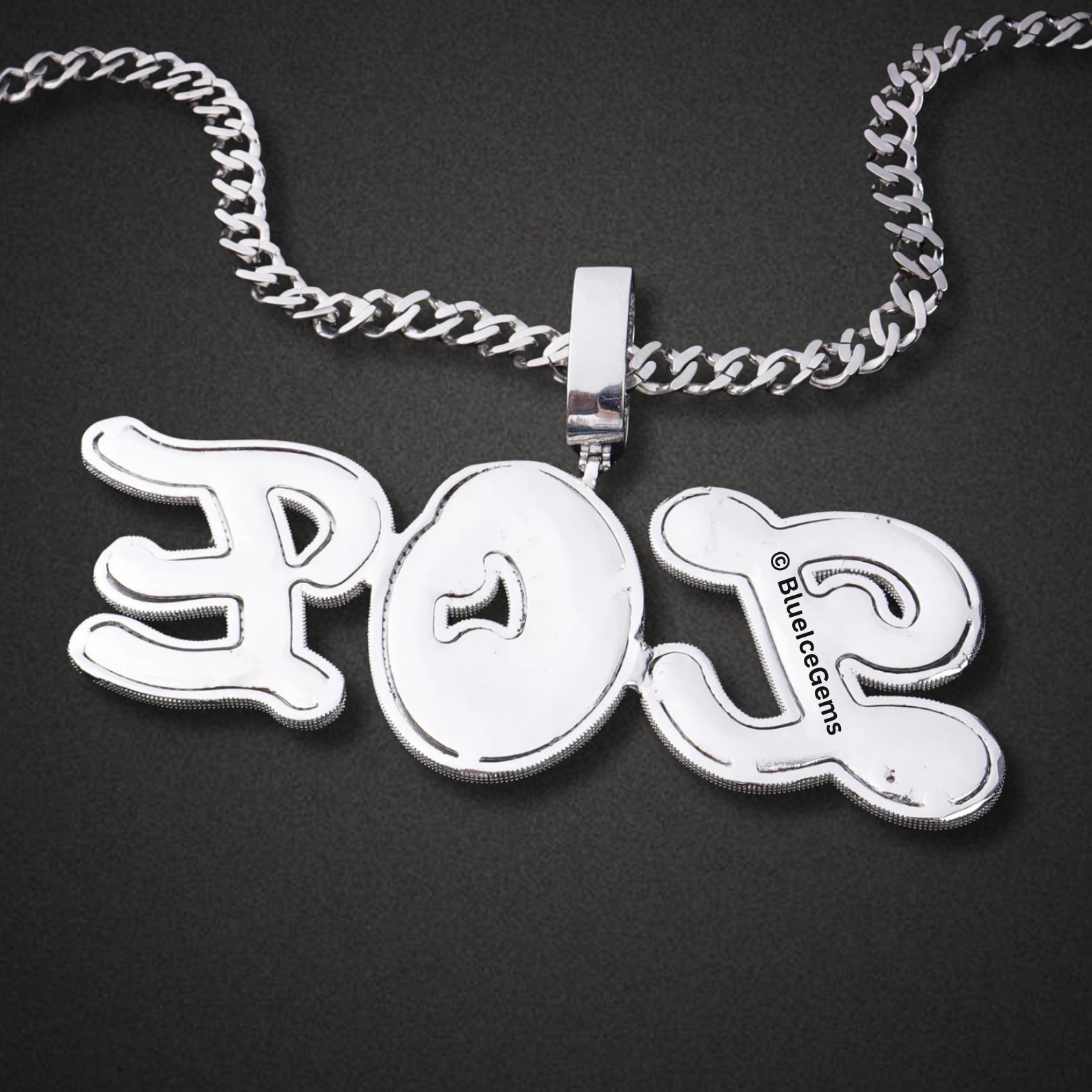 Custom Two-Tone Script Nameplate Necklace