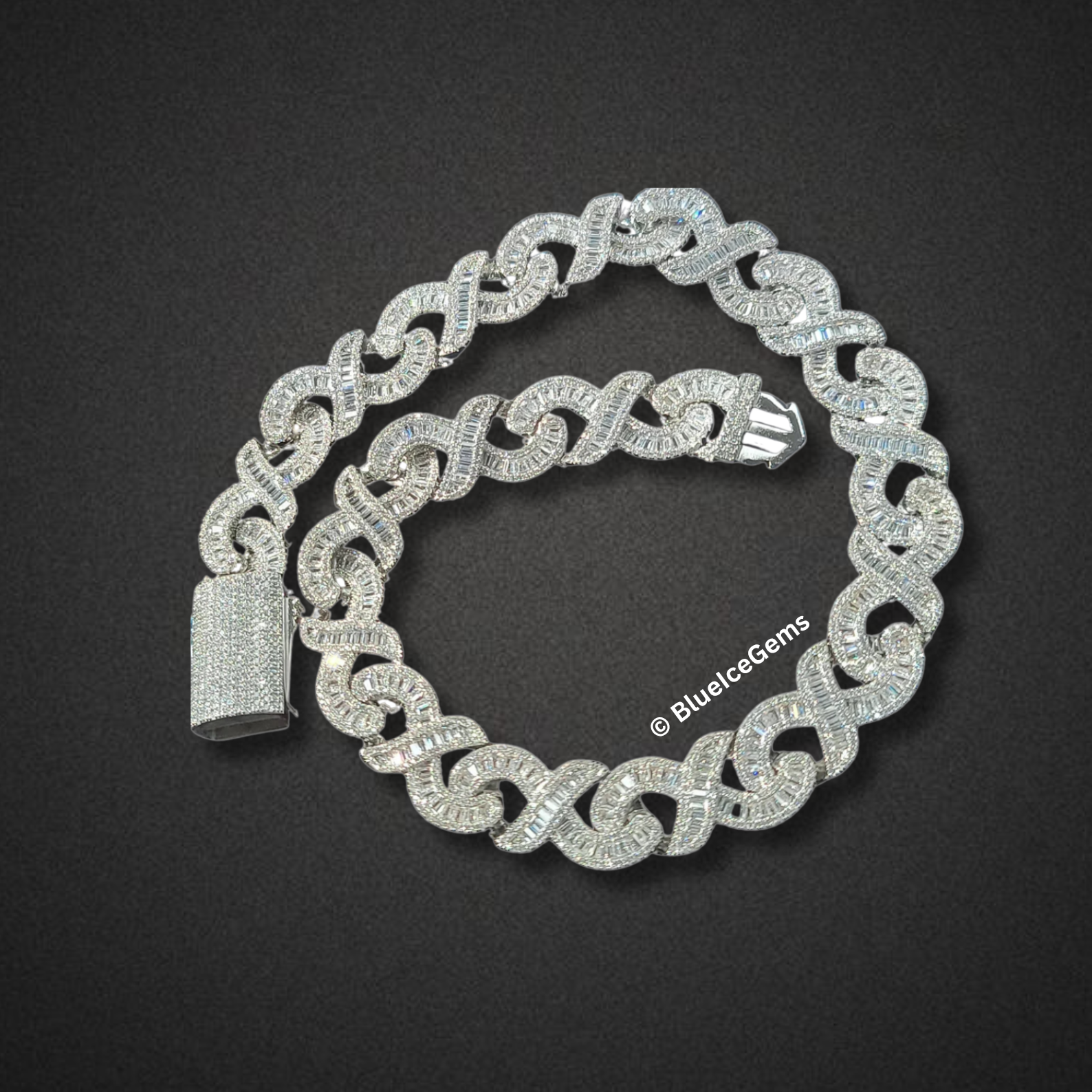 Custom Iced-Out Initial "M" Necklace