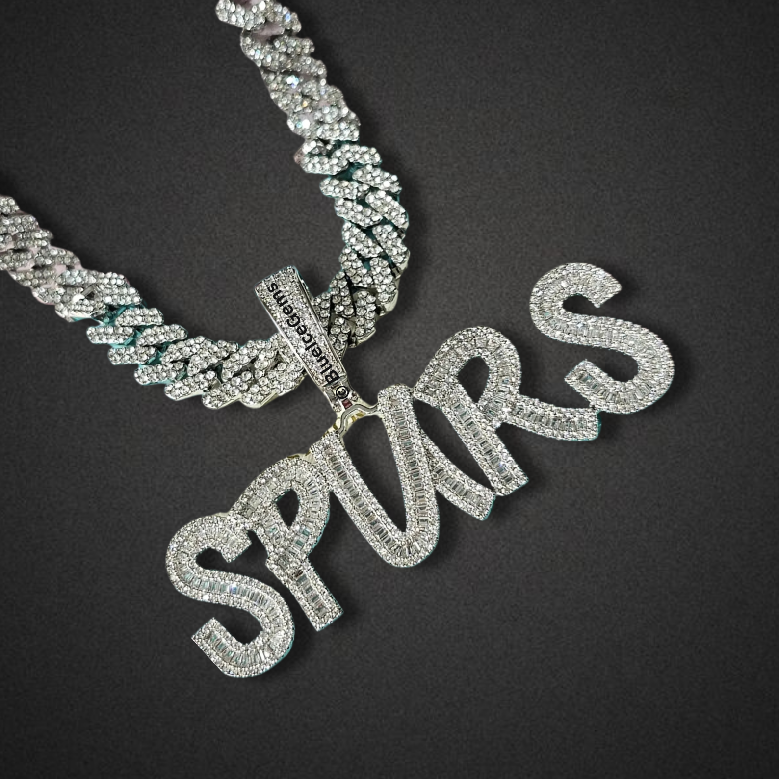 Custom "Spurs" Iced-Out Necklace