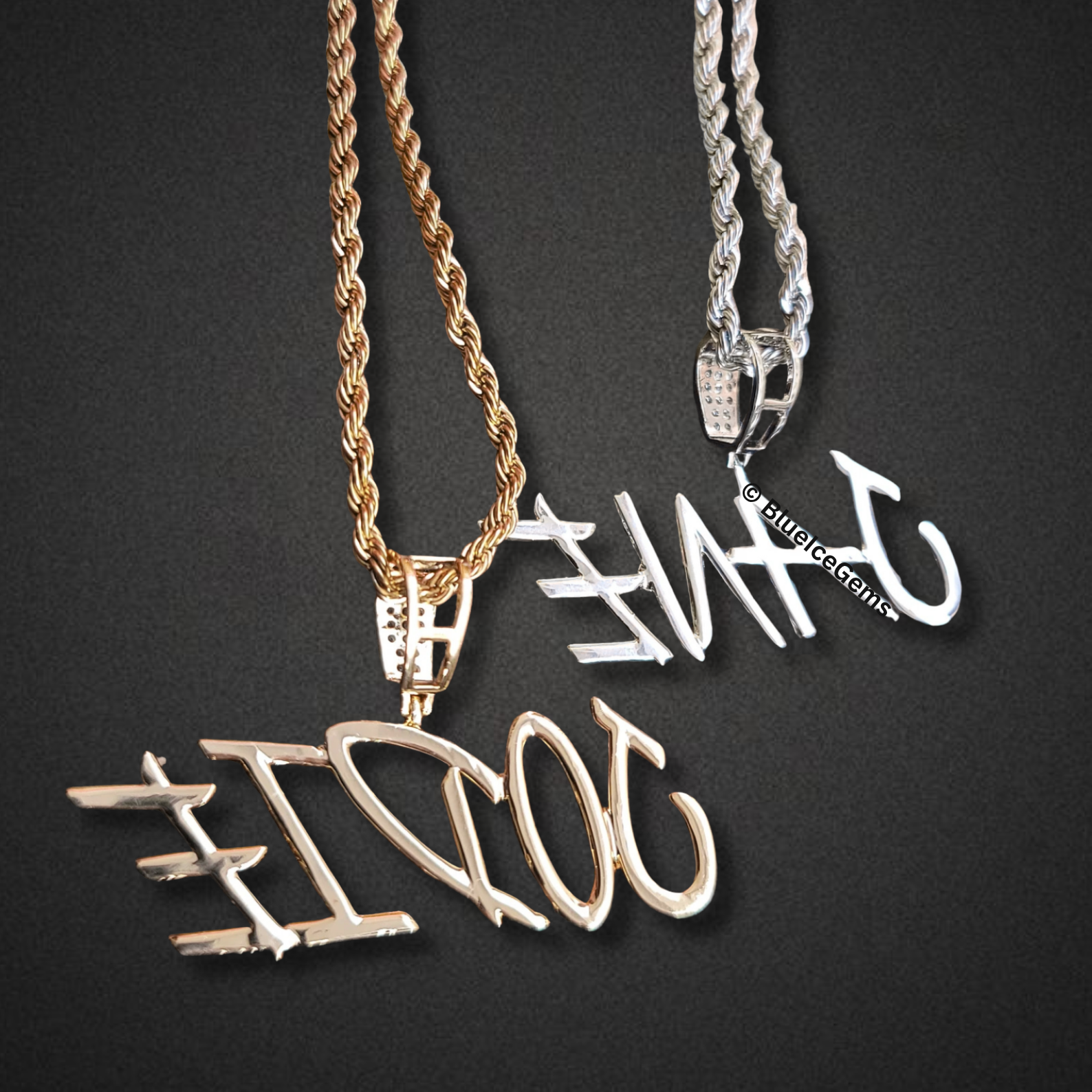 Custom "JODIE" Script Nameplate Necklace
