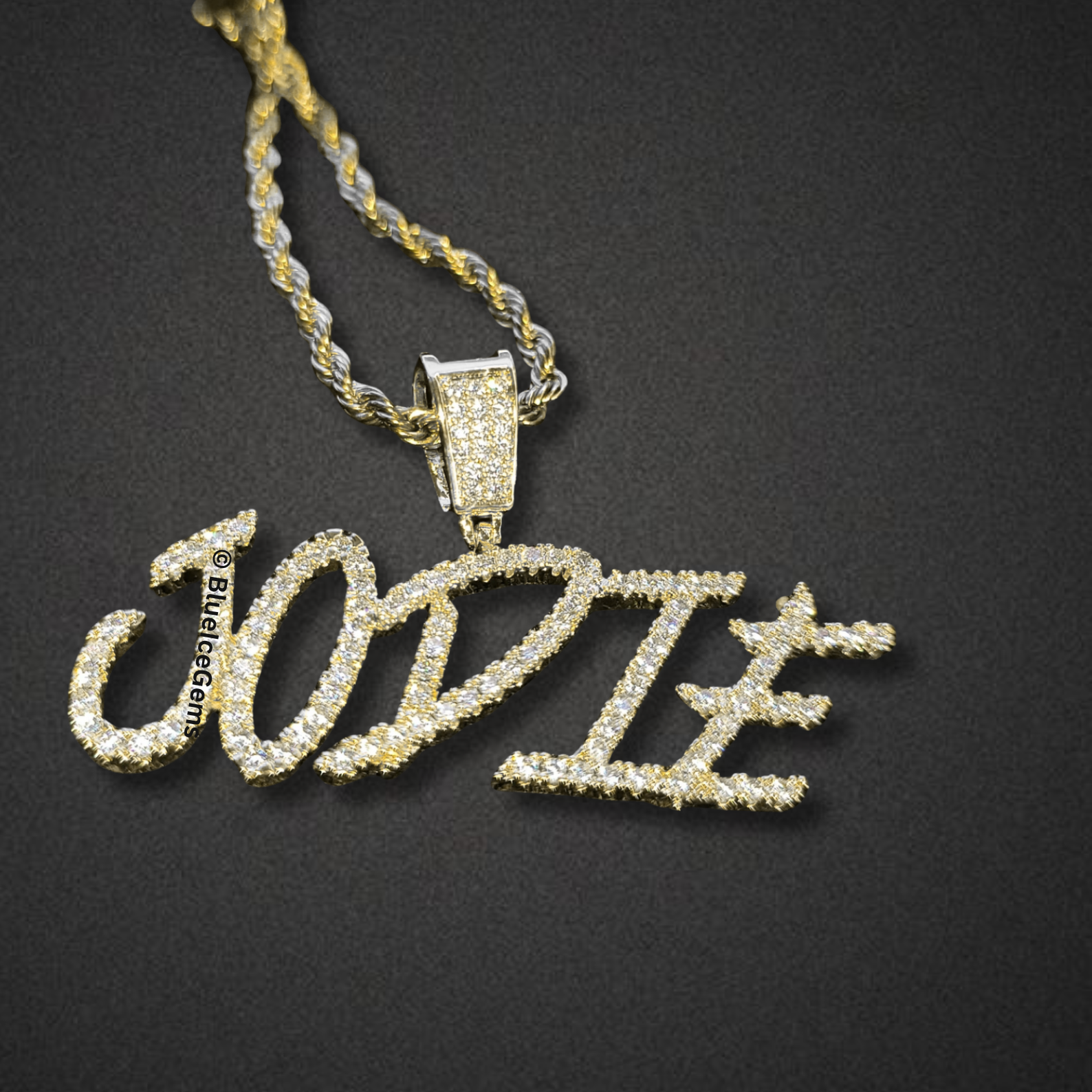 Custom "JODIE" Script Nameplate Necklace