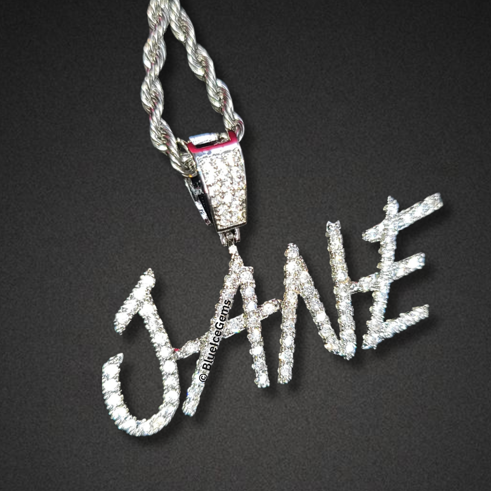 Custom "JODIE" Script Nameplate Necklace