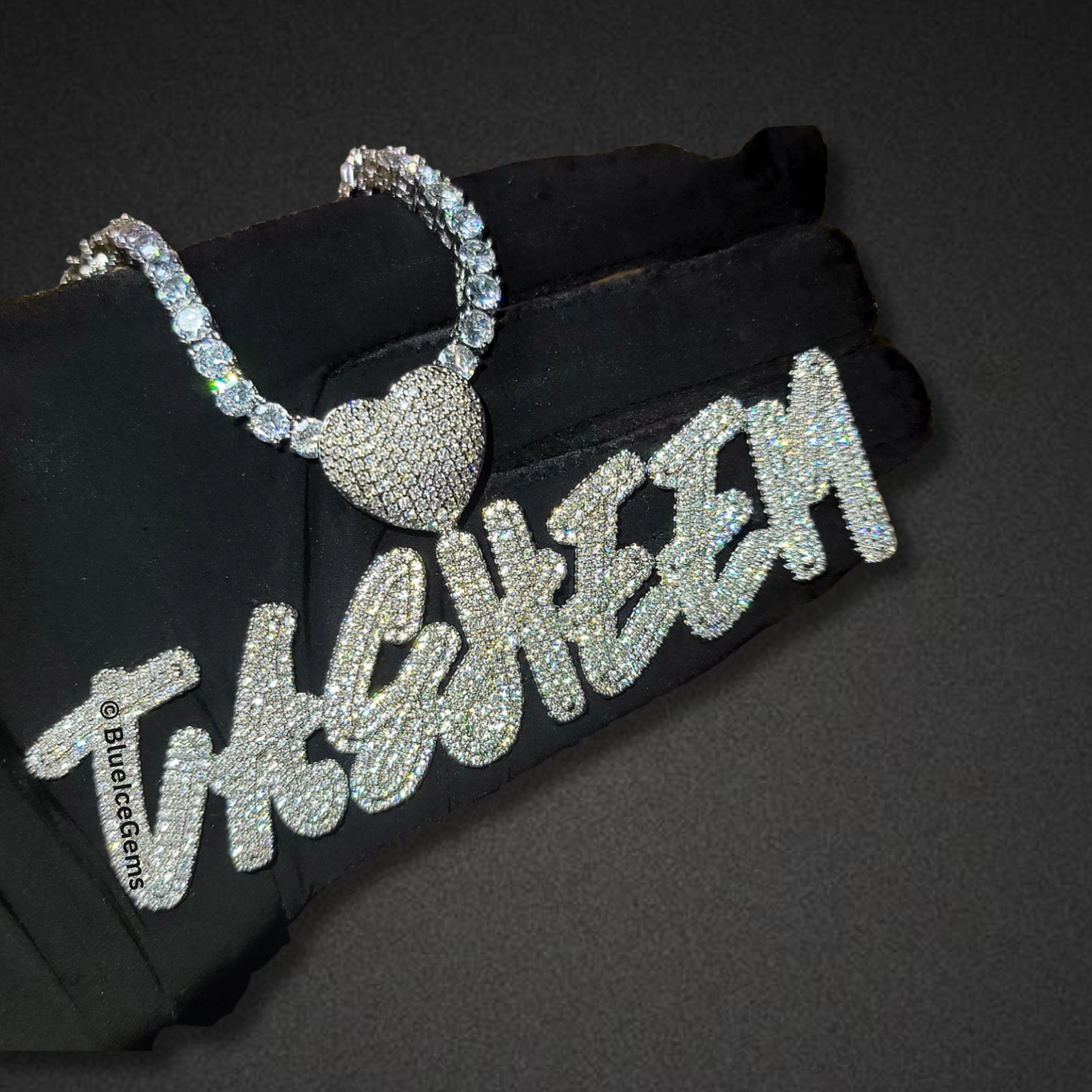 Custom Iced-Out "Pretty" Script Necklace