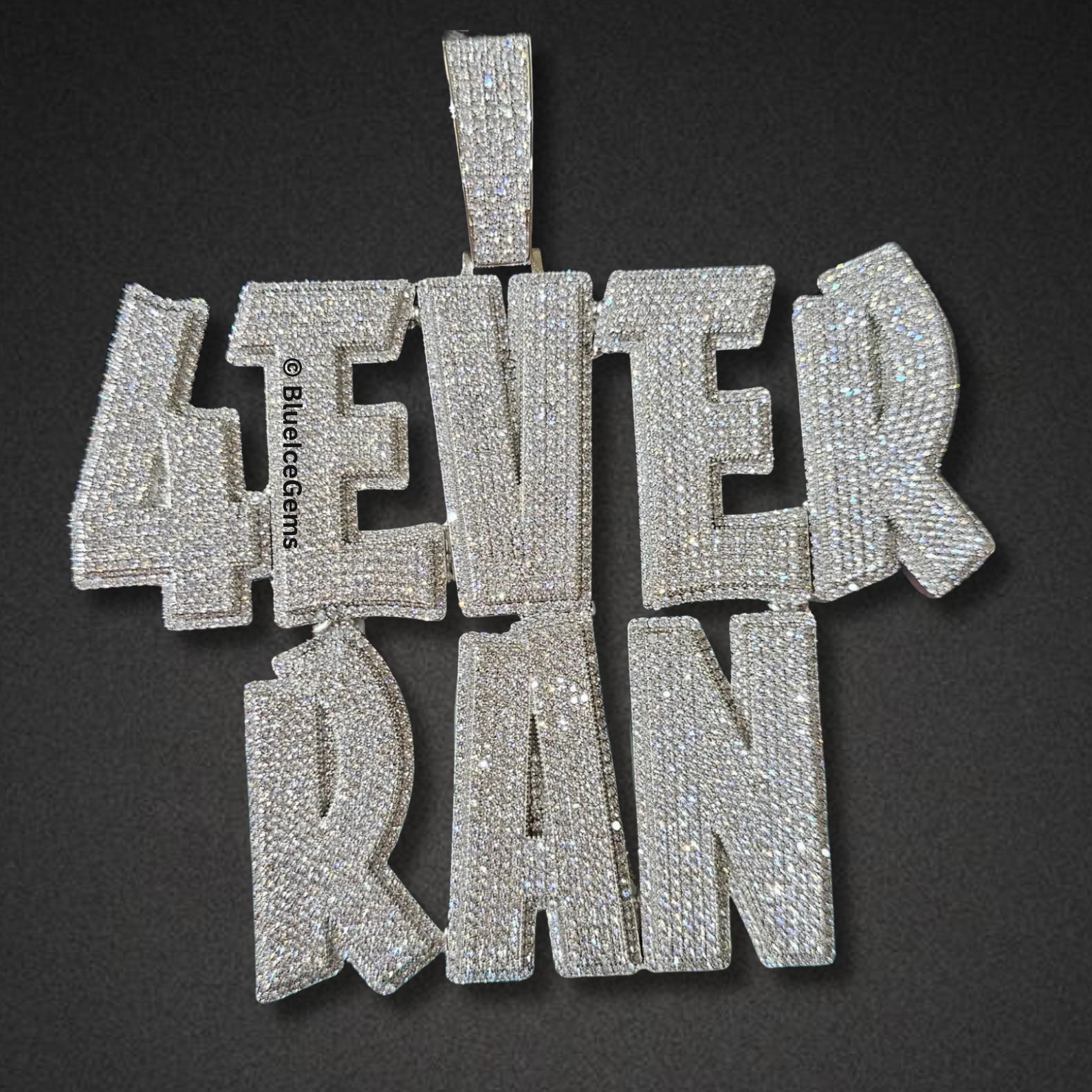 Custom "MOMO" Bubble Font Necklace