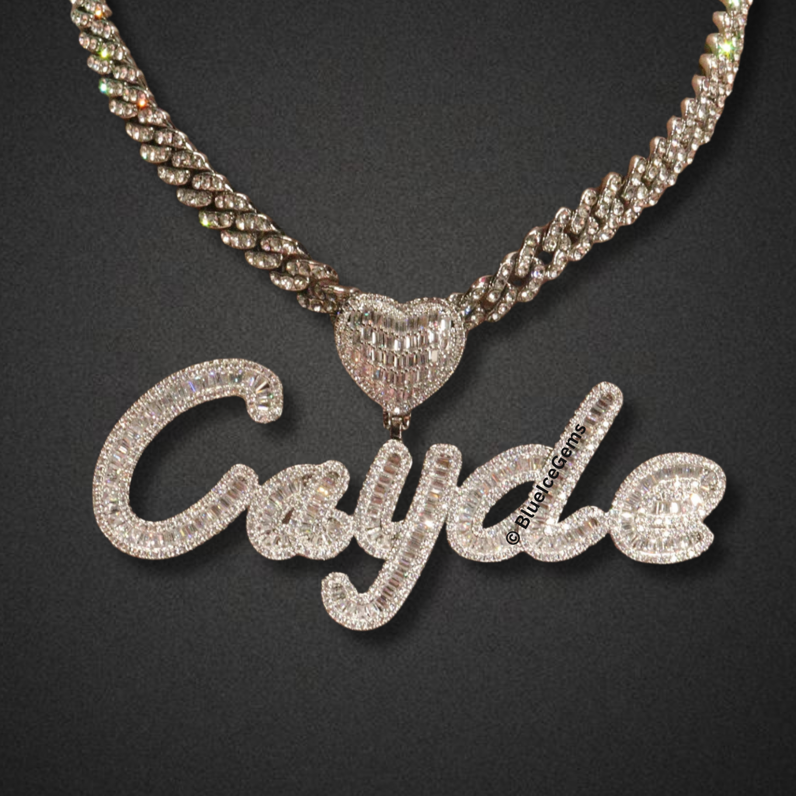 Custom "Da Don" Script Nameplate Necklace