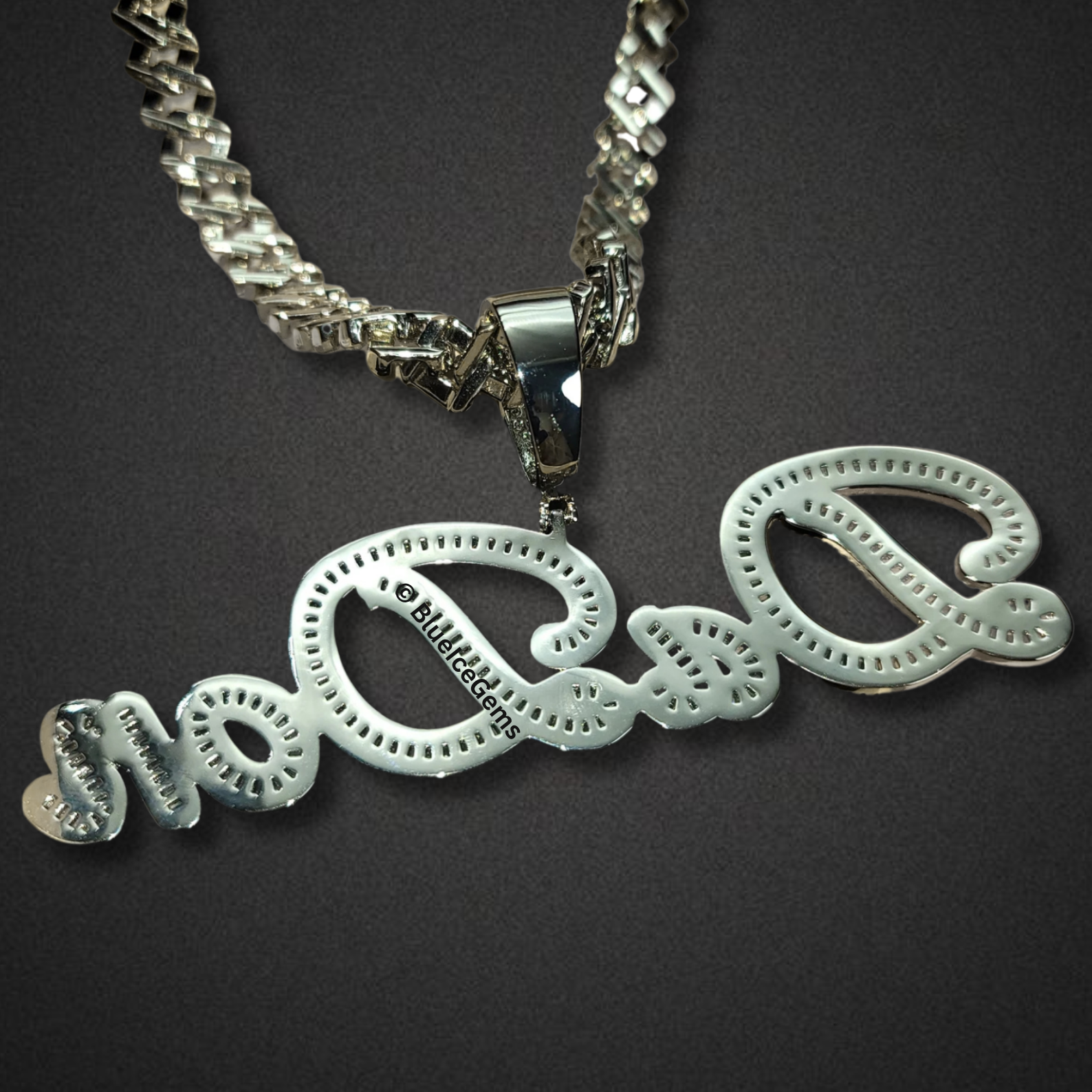Custom "Da Don" Script Nameplate Necklace