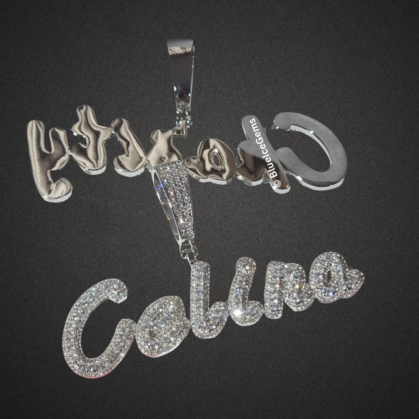 Custom "Celina" Script Nameplate Necklace