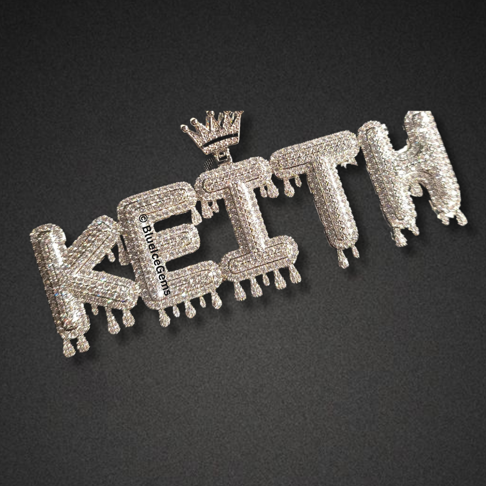 Custom Swagger Crown & "Drip" Name Necklace