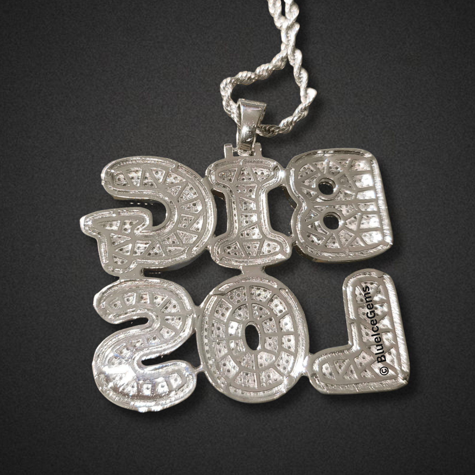 Iced-Out "Big Los" Bubble Letter Necklace