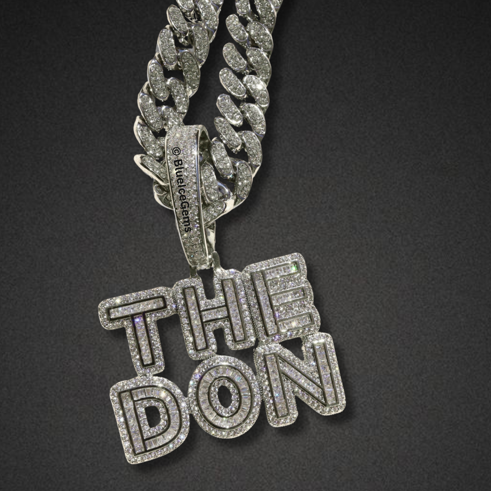 Iced-Out "The Don" Two-Tier Nameplate Necklace