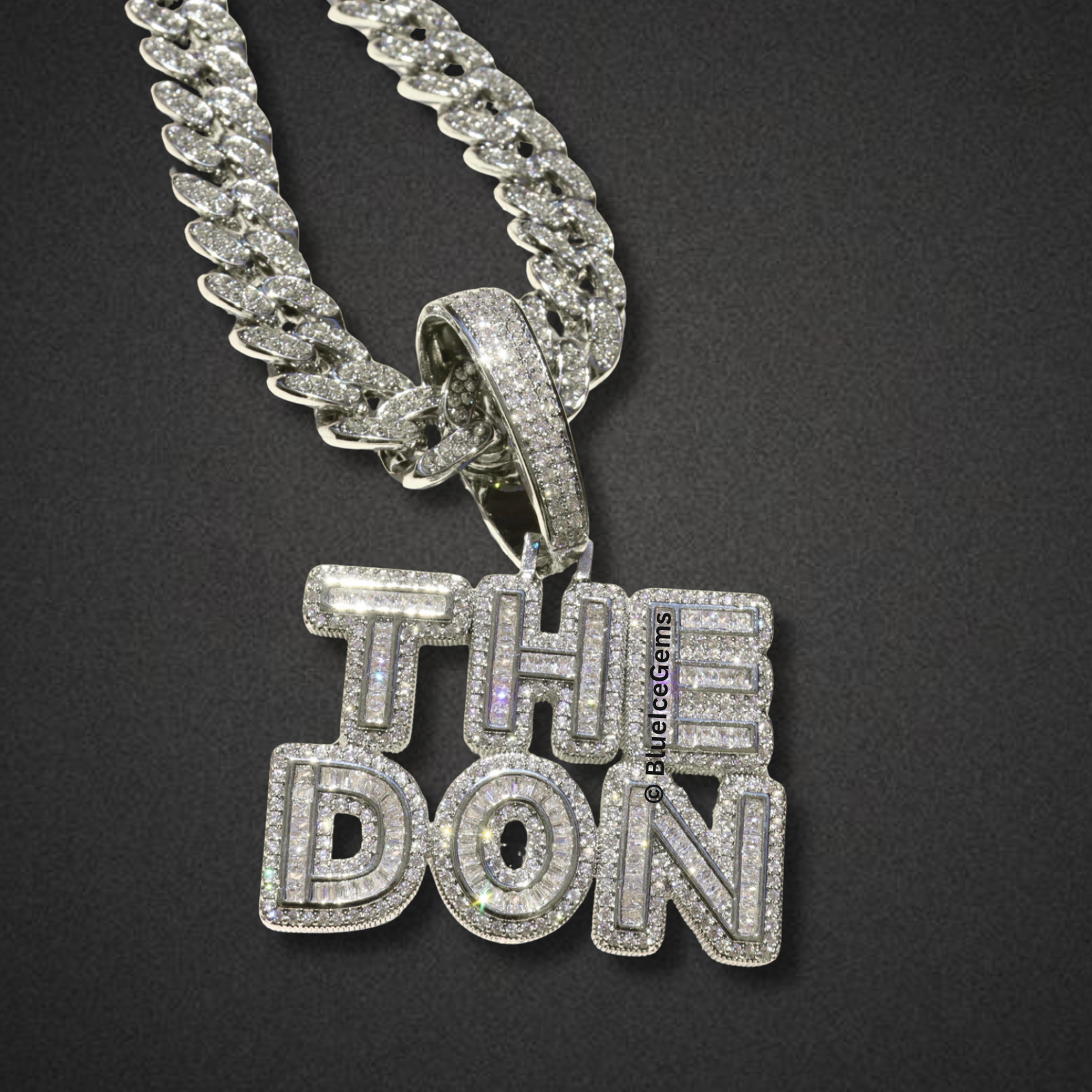 Iced-Out "The Don" Two-Tier Nameplate Necklace