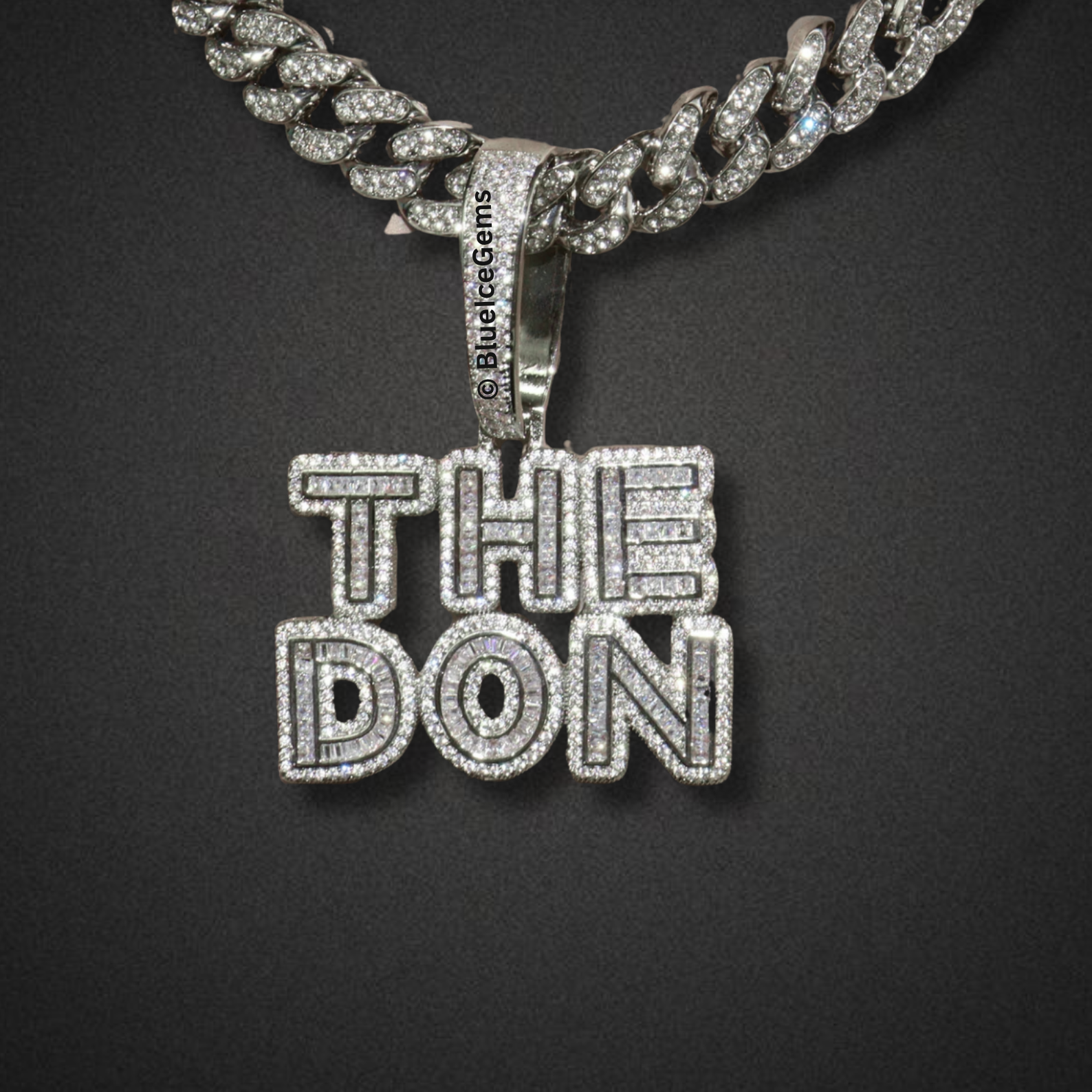 Iced-Out "The Don" Two-Tier Nameplate Necklace