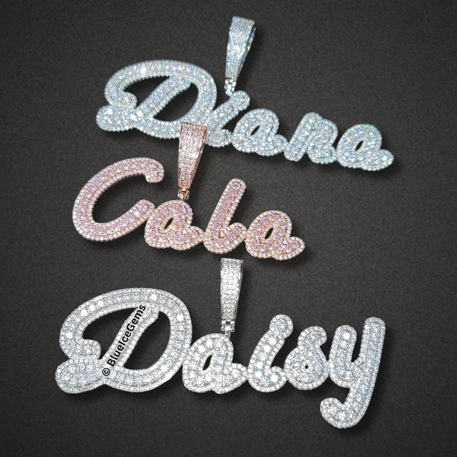 Custom Script Nameplate Necklaces