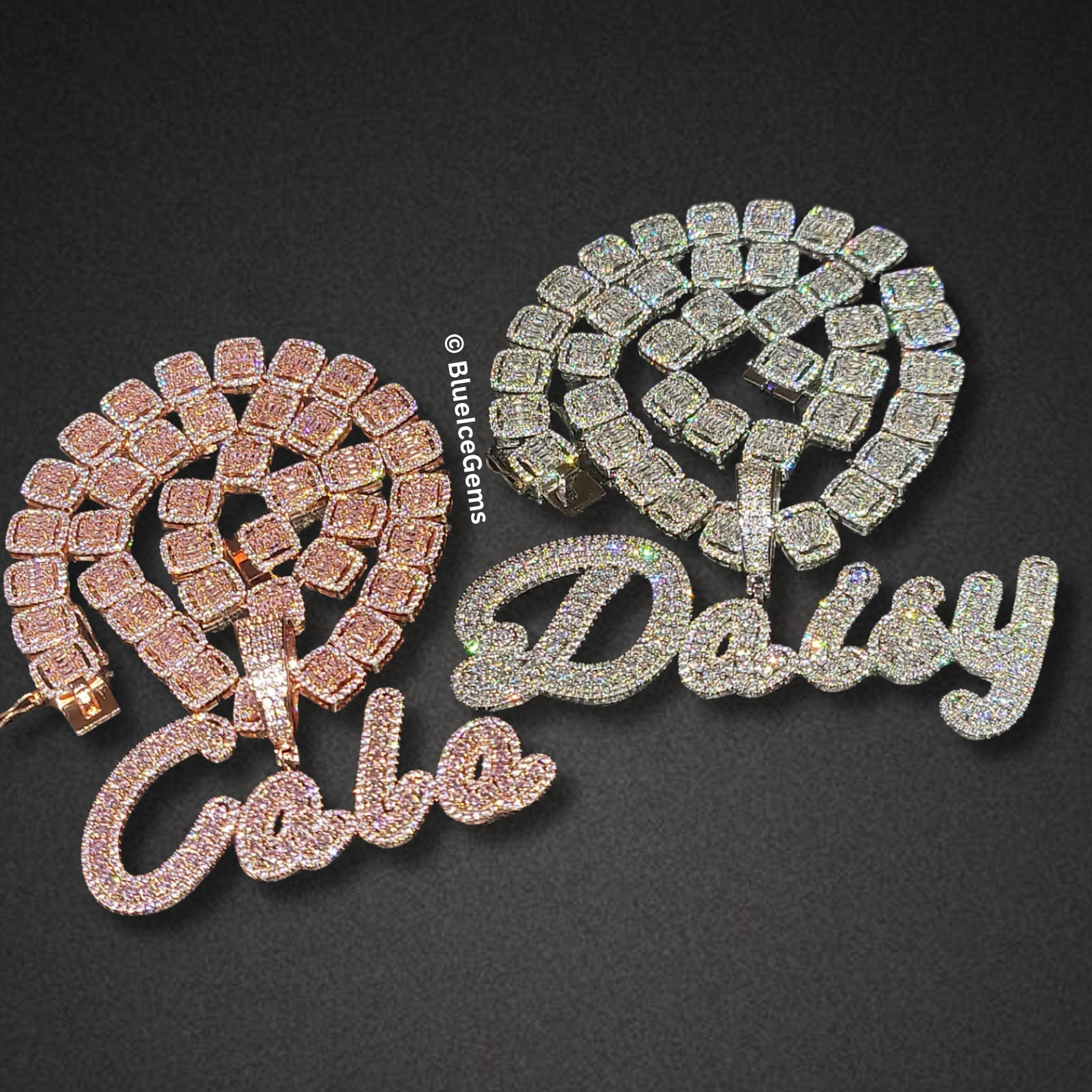 Custom Script Nameplate Necklaces