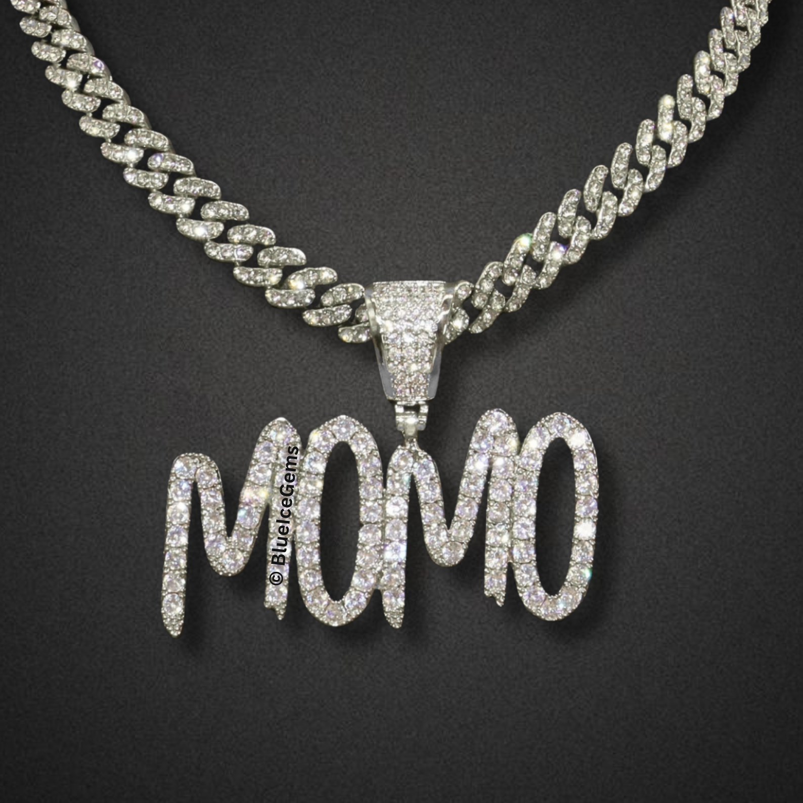 "ONLY SINGER" Script Diamond Necklace
