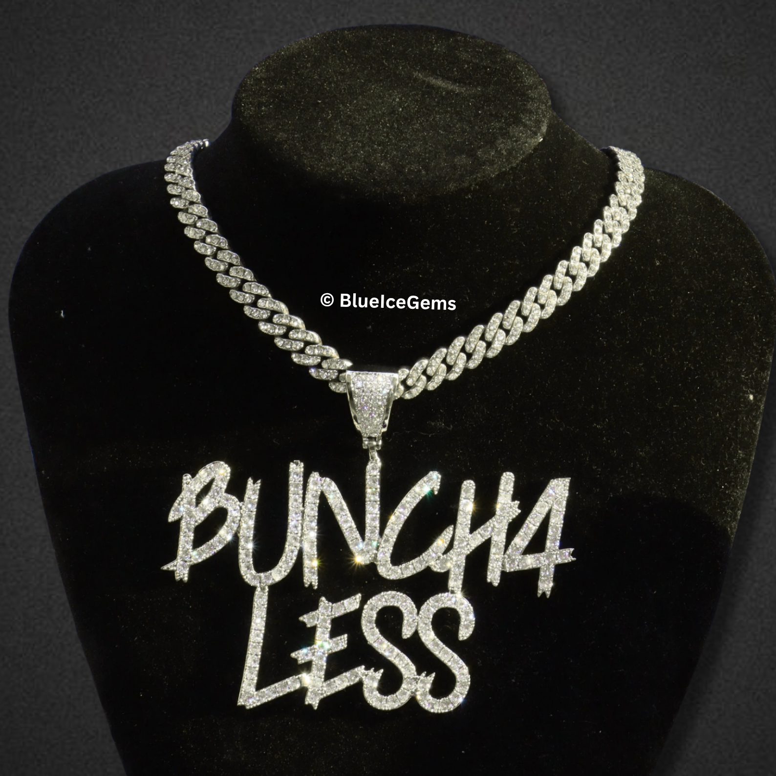 "ONLY SINGER" Script Diamond Necklace