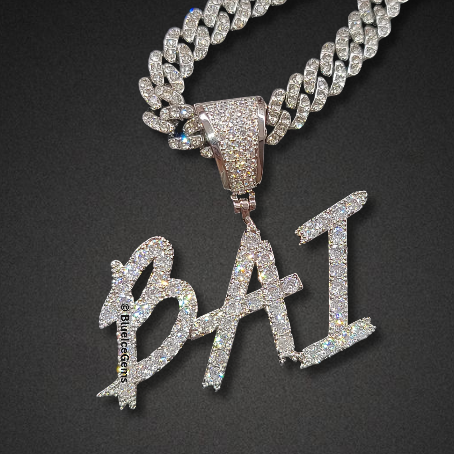 "ONLY SINGER" Script Diamond Necklace