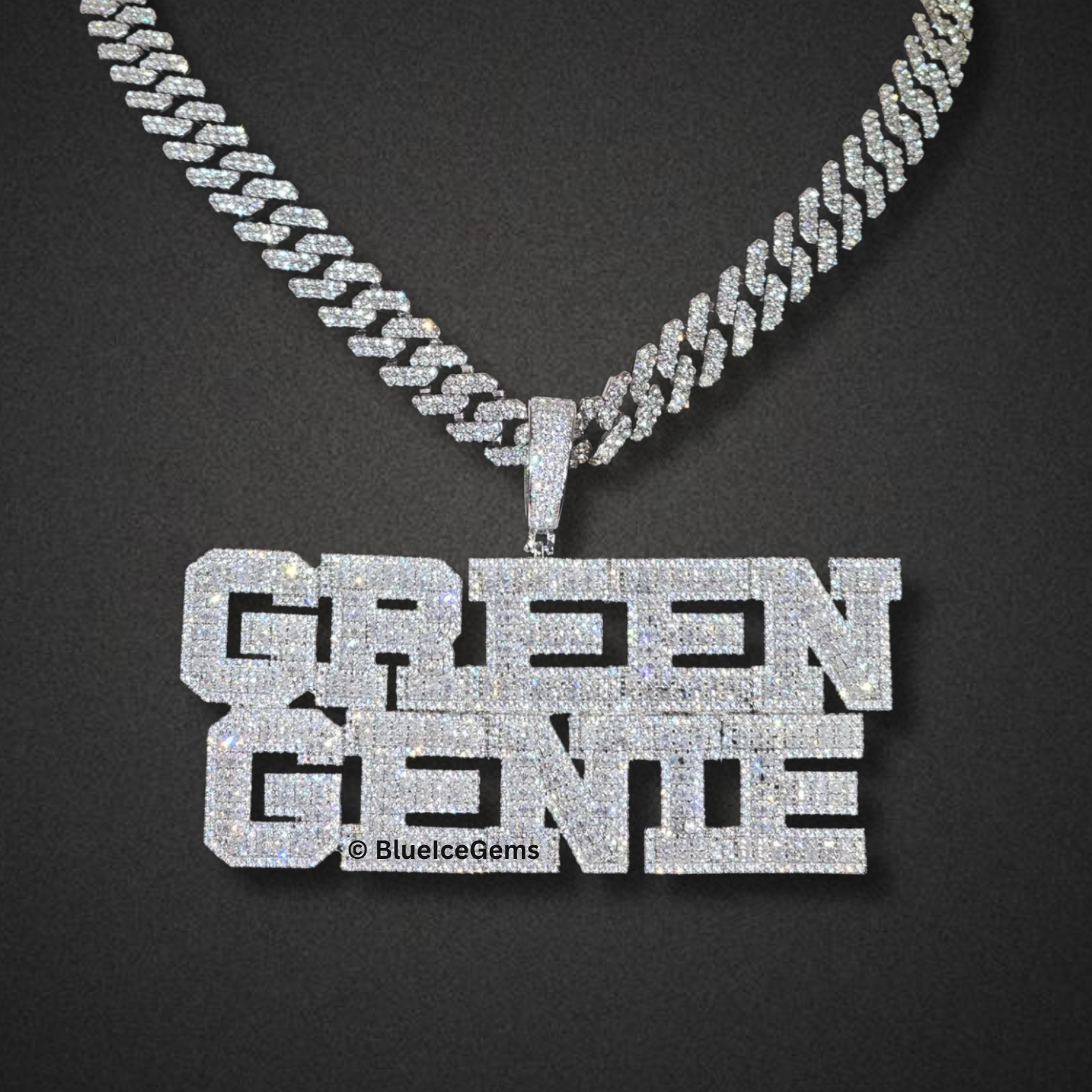 "ECO LUNA" & "4ETO" Block Letter Necklace