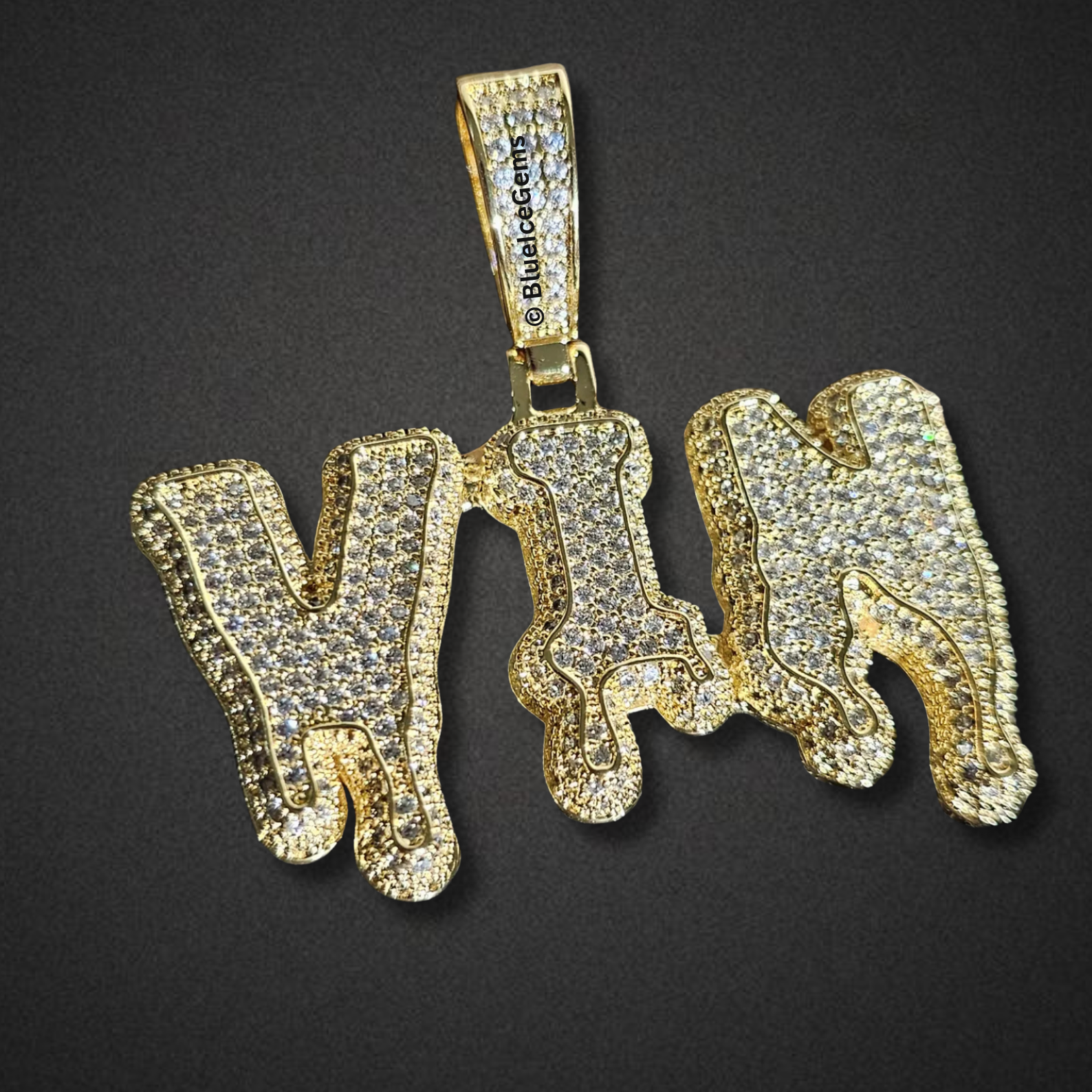 Custom Waterdrop Drip Name & Initial Necklace