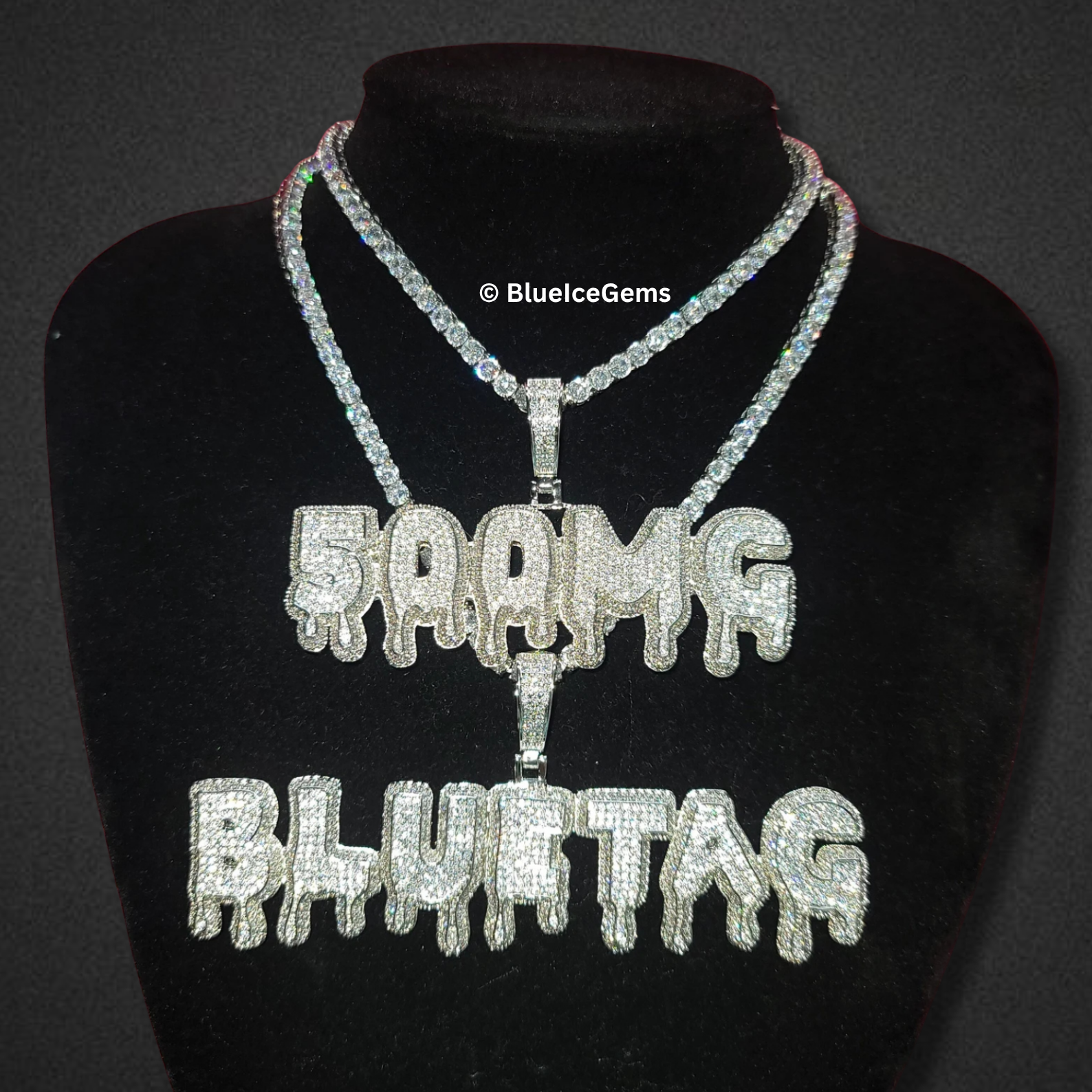 Iced-Out "Luxury" Nameplates Necklace