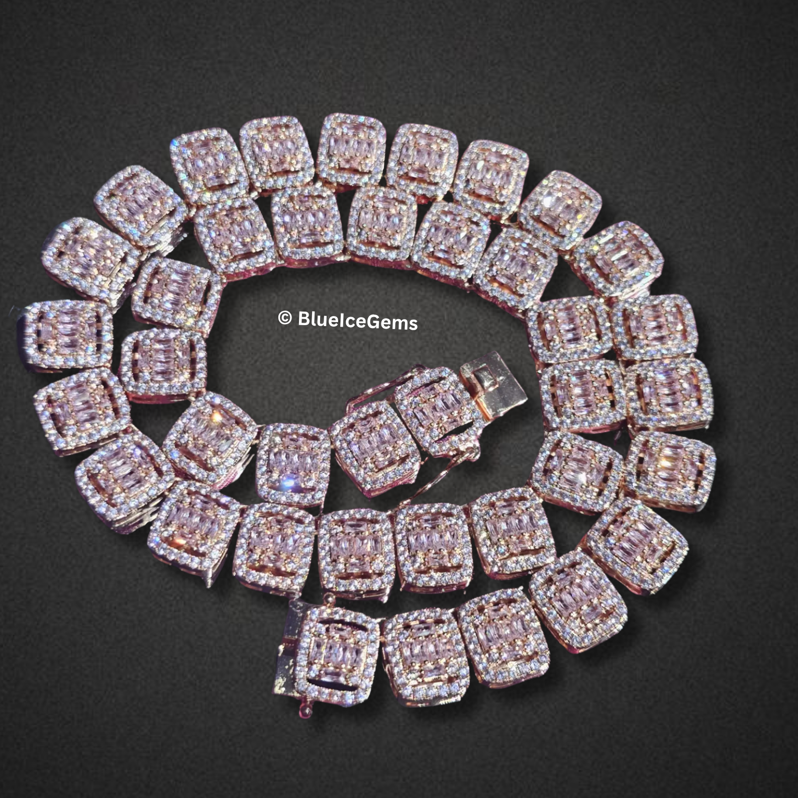 The "Emerald Glow" Diamond Tennis Chain