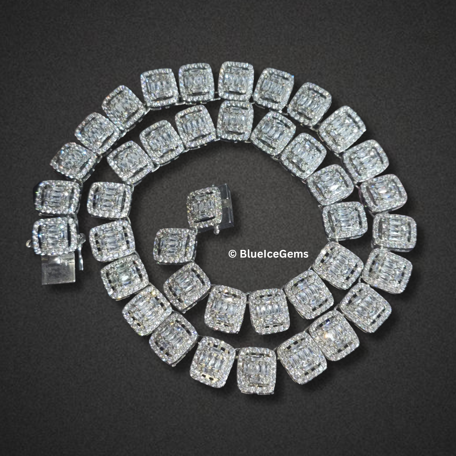The "Emerald Glow" Diamond Tennis Chain