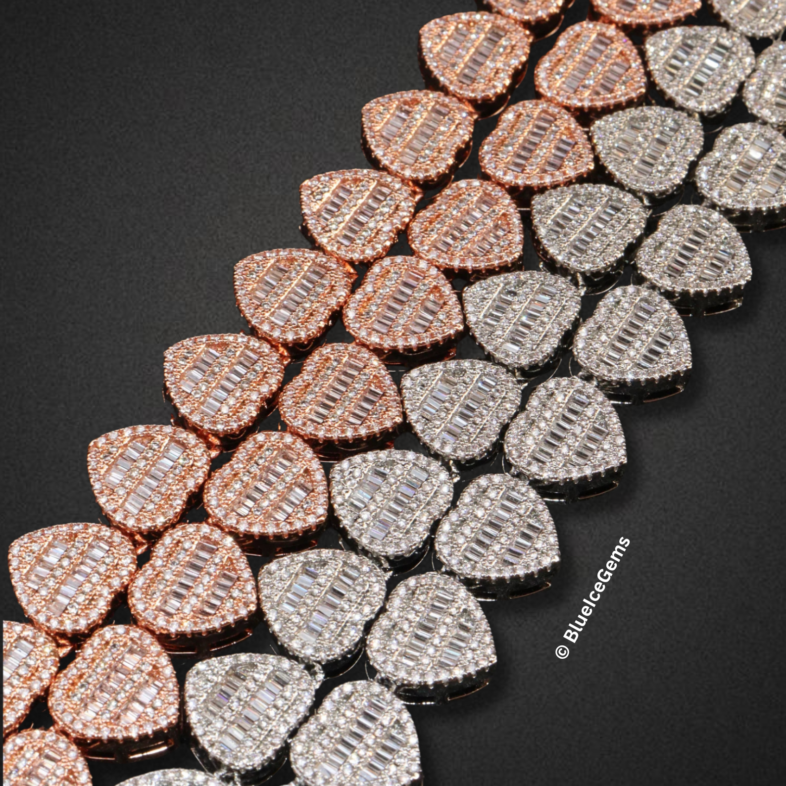 The "Heart of Fire" Diamond Tennis Chain