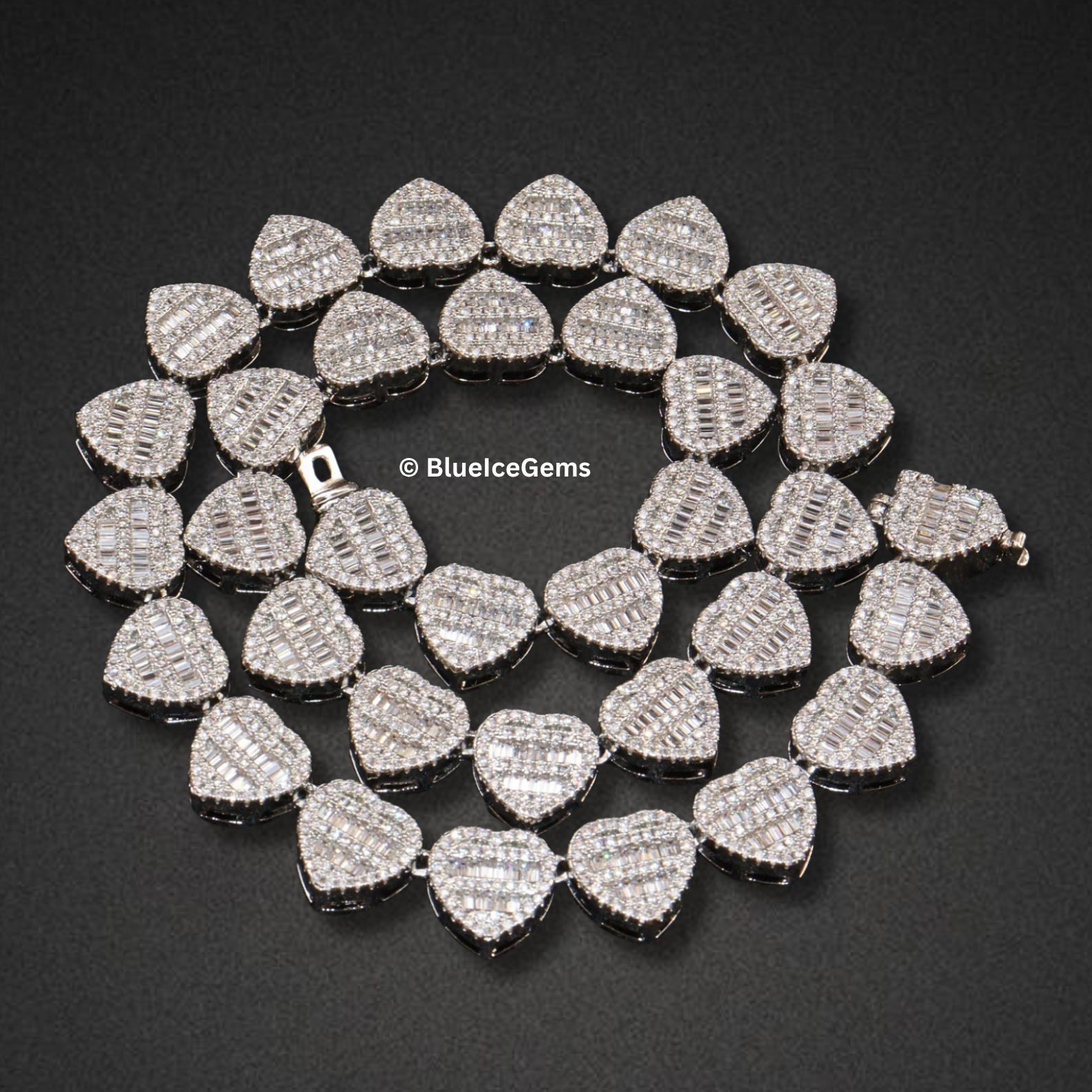 The "Heart of Fire" Diamond Tennis Chain