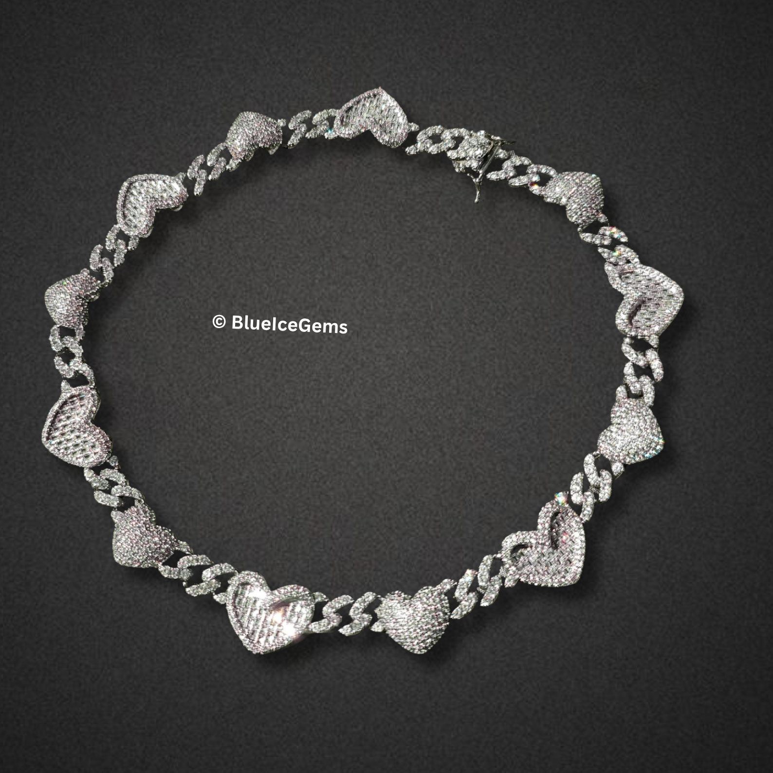 The "Heart of Diamonds" Cuban Link Chain