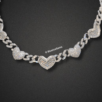 The "Heart of Diamonds" Cuban Link Chain