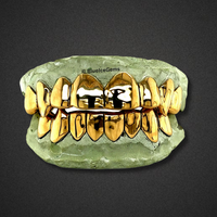 Golden Vandal Gap-Bar Full Set Grillz