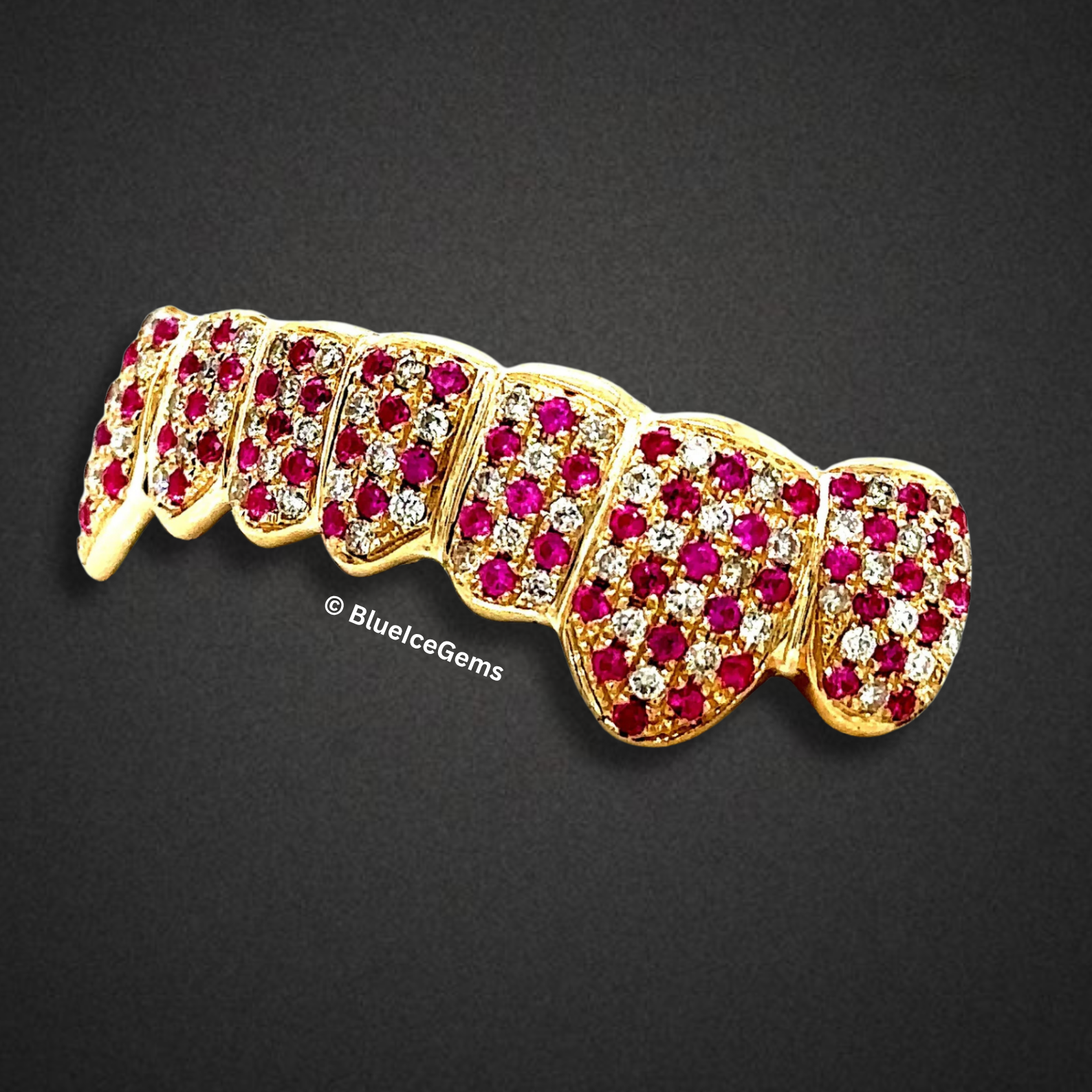 Ruby Blaze Gold Grillz