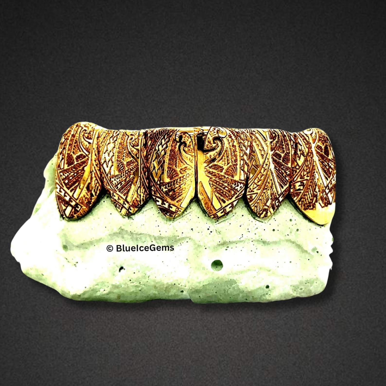 Tribal Crest Engraved Grillz