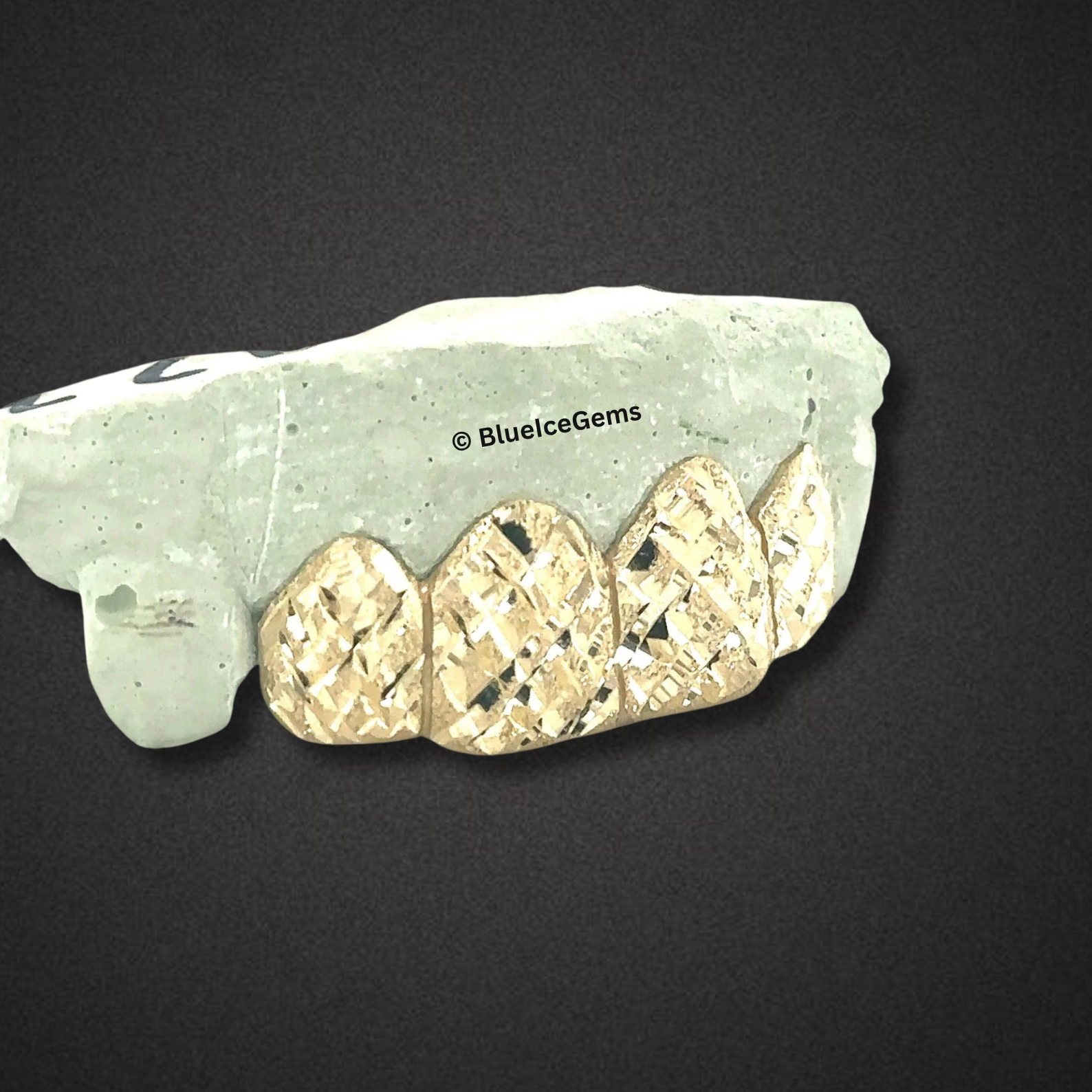 Golden Matrix Engraved Grillz
