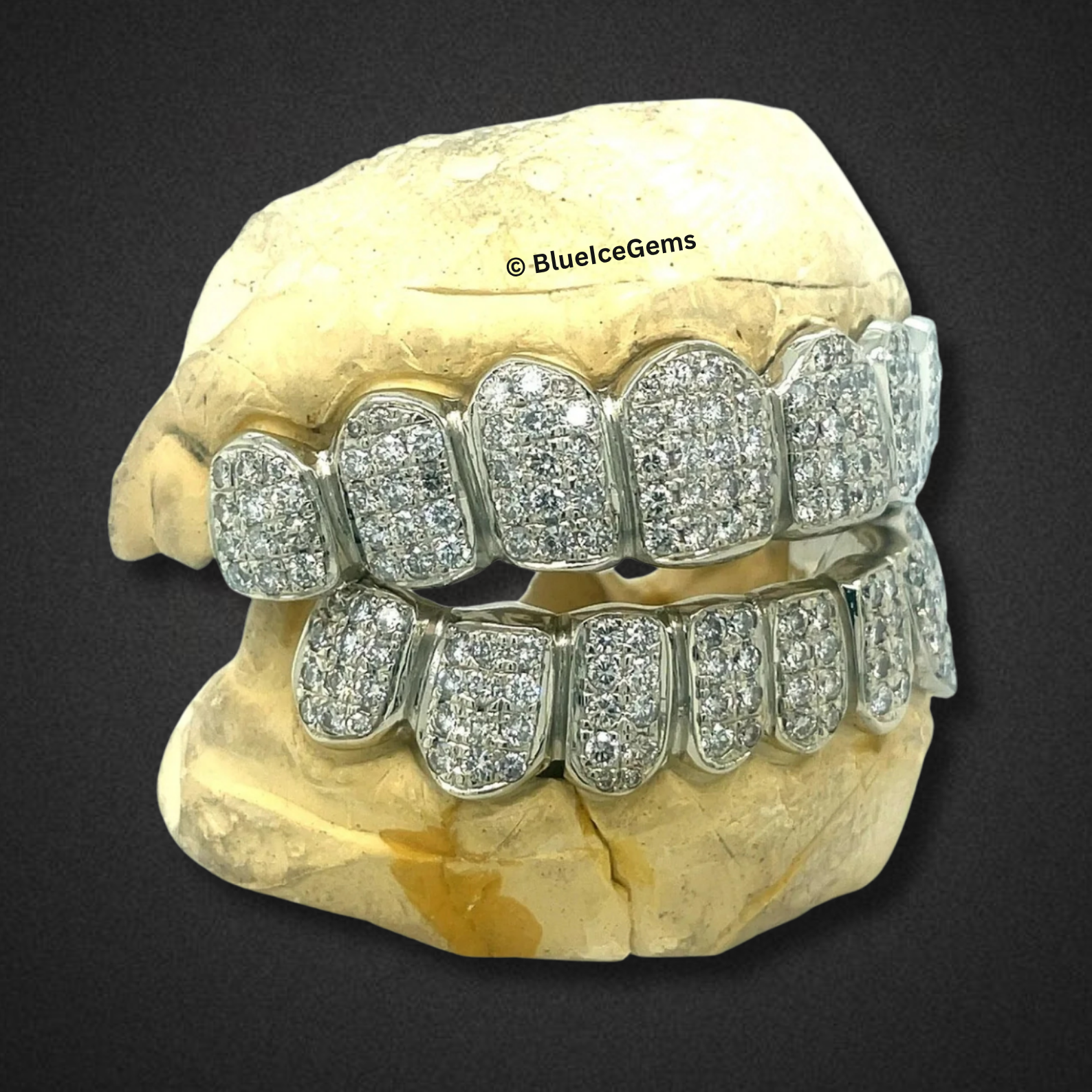 Full Iced Platinum Power Grillz